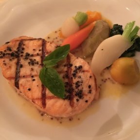 Gluten-free salmon from Homestead Inn